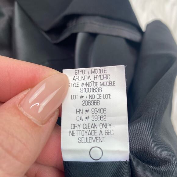 Theory Women's Short Sleeve Wool Shift Dress Size 6 Black Office Career - Picture 15 of 16